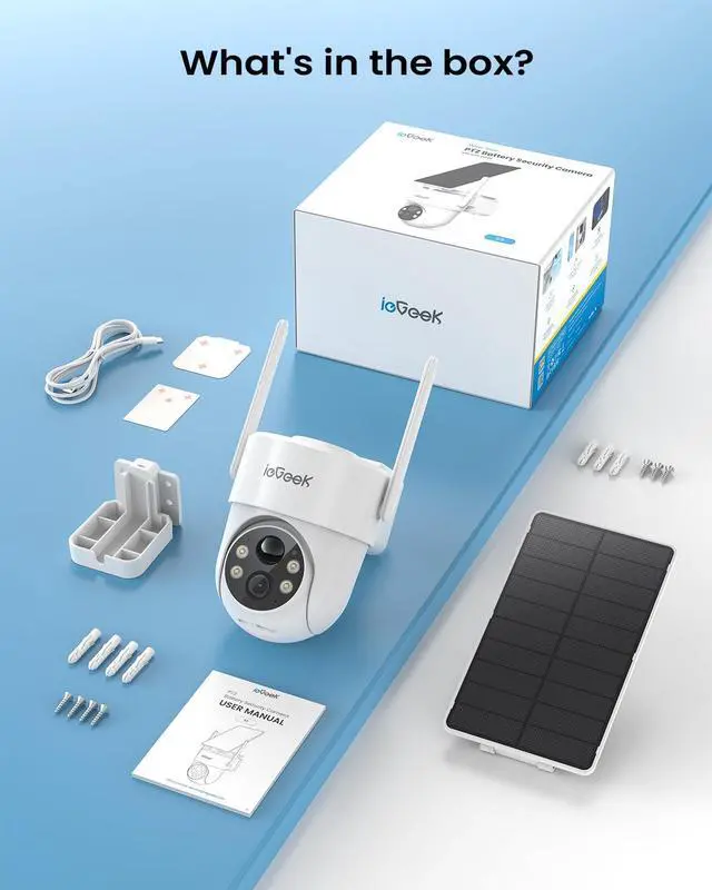 Alt view image 7 of 7 - ieGeek Security Cameras Wireless Outdoor, 2K Camera for Home Security, 360° Outdoor Camera, Color Night Vision, AI Detection, 2-Way Audio, Alexa, IP66 Security Camera