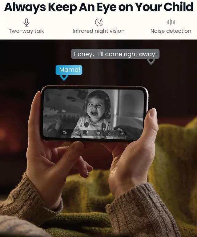 Alt view image 5 of 7 - ieGeek 2K Indoor Security Camera, 5G&2.4G WiFi Camera Surveillance Interieur, 360° PTZ & Auto Tracking for Baby, Pet Camera with Phone App, Smart Motion Sensor, 2-Way Audio, Night Vision