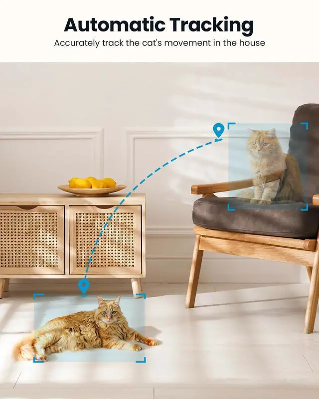 Alt view image 4 of 7 - ieGeek 2K Indoor Security Camera, 5G&2.4G WiFi Camera Surveillance Interieur, 360° PTZ & Auto Tracking for Baby, Pet Camera with Phone App, Smart Motion Sensor, 2-Way Audio, Night Vision