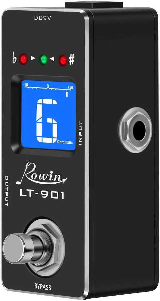 Alt view image 4 of 5 - Rowin LT-901 Guitar Tuner Pedal High Precision - Guitar Chromatic Tuner Pedal ± 1 Cent Full Metal Case True Bypass
