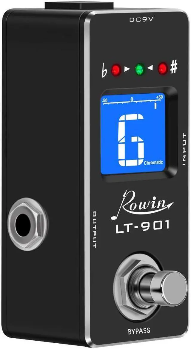 Alt view image 5 of 5 - Rowin LT-901 Guitar Tuner Pedal High Precision - Guitar Chromatic Tuner Pedal ± 1 Cent Full Metal Case True Bypass