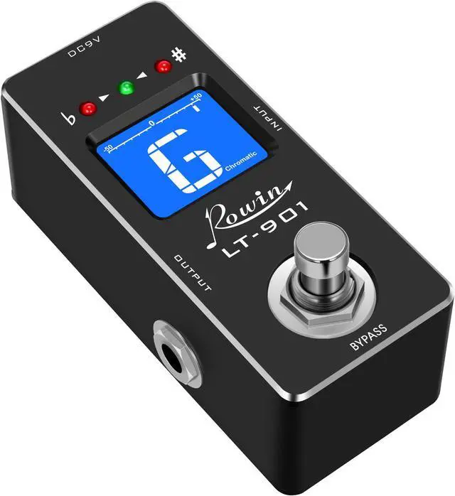 Alt view image 3 of 5 - Rowin LT-901 Guitar Tuner Pedal High Precision - Guitar Chromatic Tuner Pedal ± 1 Cent Full Metal Case True Bypass