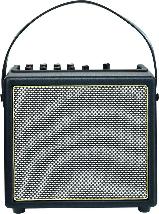 Alt view image 2 of 5 - Rowin 30W Acoustic Guitar Amplifier Multi-Function OTG BT Guitar Rechargeable Amp Reverb Chorus Effects Microphone Inputs Aux In (PD-30)