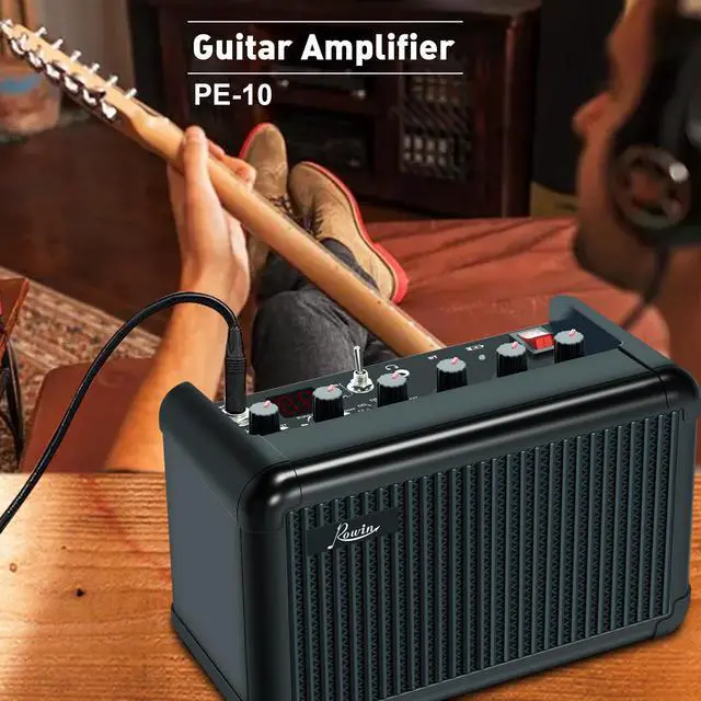 Alt view image 3 of 7 - Rowin PE-10 15W Amplifier For Electric Guitar Mini Multi-Functional AMP Hign-Performance Rechargeable Battery & Blutooth Connection With Adapter Inside