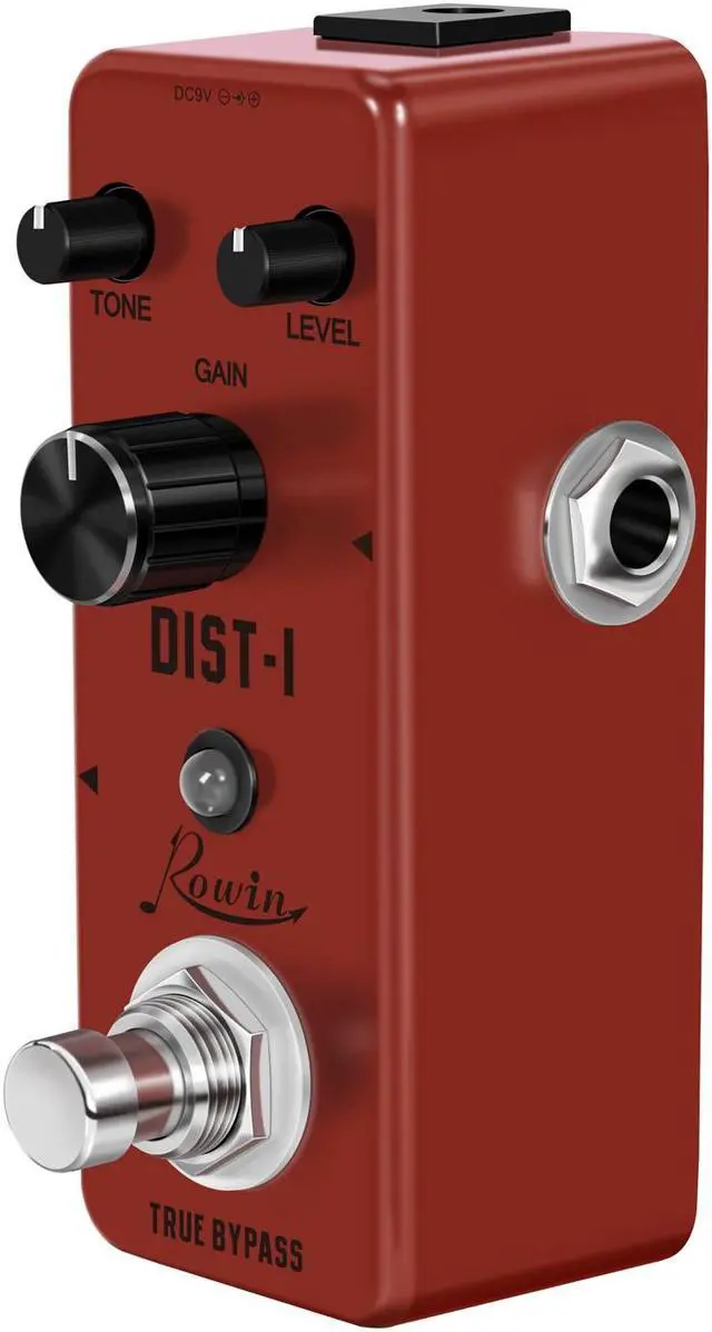 Alt view image 3 of 5 - Rowin LEF-301A Guitar Distortion Pedal Realistic Vintage British Amplifer Dist Pedals High Gain Distortion Effect True Bypass