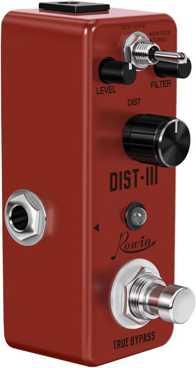 Alt view image 5 of 5 - Rowin LEF-301C Guitar Distortion III Effect Pedal Rat Clone HEAVY - True Bypass Full Metal Case
