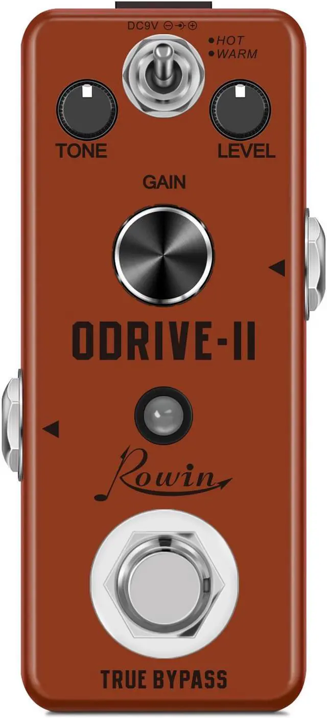 Main image of Rowin LEF-302B OVERDRIVE-II Classical Electronic Overdrive Guitar Effect Pedal True Bypass - 2 Working Mode Full Metal Case