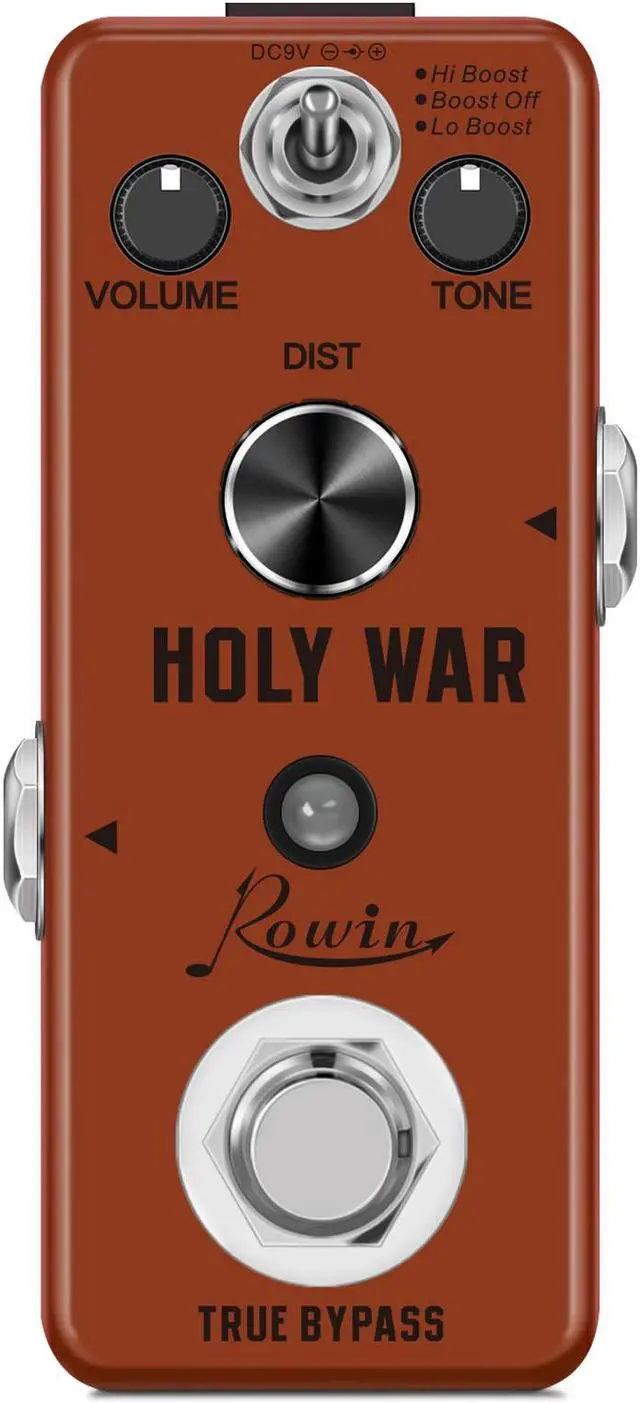 Main image of Rowin LEF-305 Heavy Metal Distortion Pedal Holy War Analog Dist Pedal for Electric Guitar Classic 80's Metal Sound True Bypass