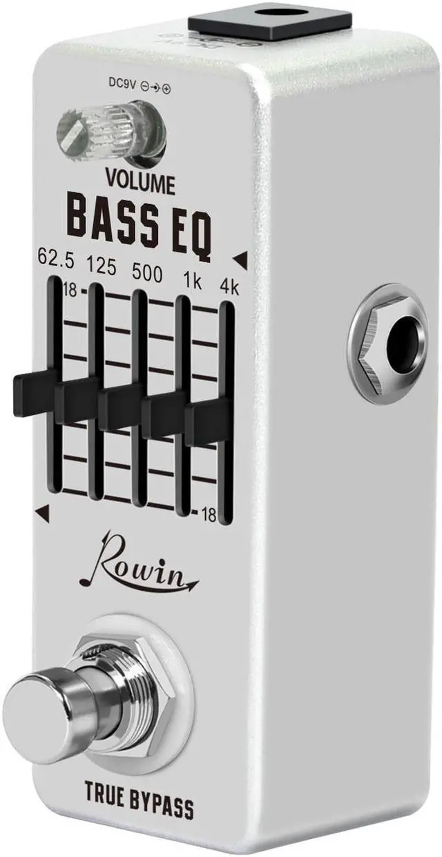 Alt view image 4 of 5 - Rowin LEF-317B Bass EQ Pedal 5 Band Equalizer Pedals For Bass Guitar With 5 Band Graphic Mini Size True Bypass
