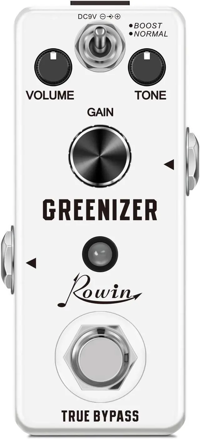 Main image of Rowin LEF-323 Greenizer Guitar Overdrive Effect Pedal TS808 Tube Screamer Clone True Bypass Full Metal Case