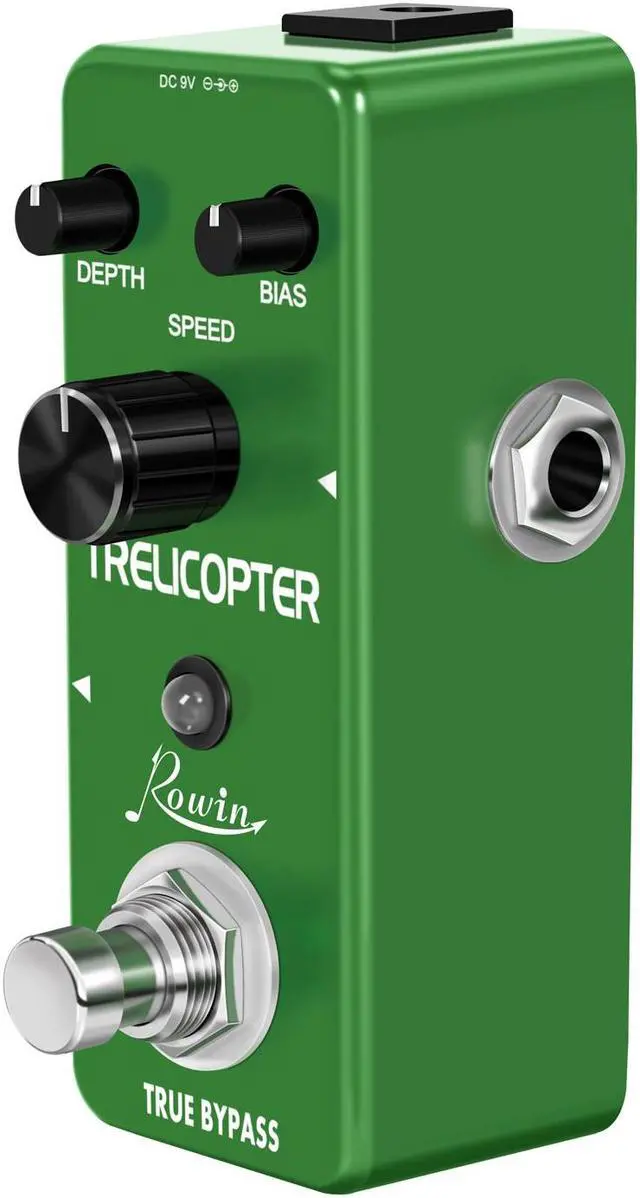 Alt view image 4 of 5 - ROWIN LEF -327 Guitar Trelicopter Effect Classic Optical Tremolo BIAS Knob True Bypass Full Metal Case