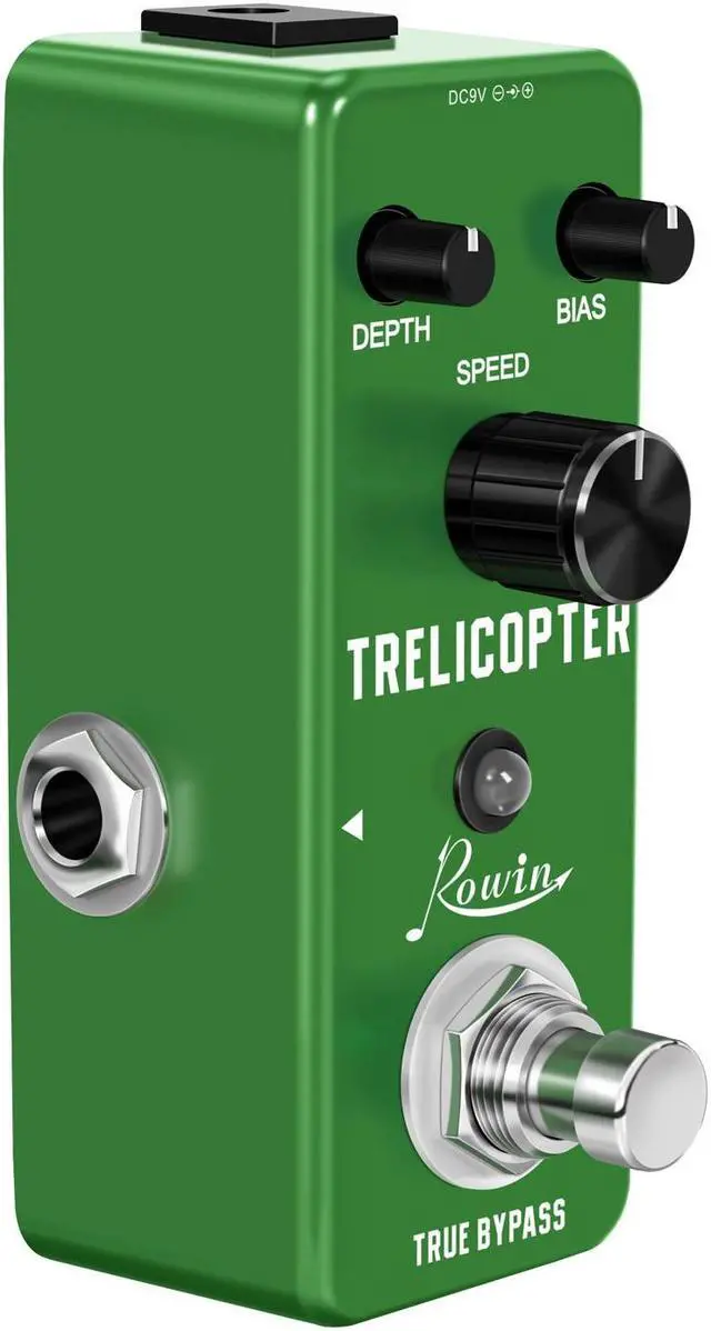 Alt view image 5 of 5 - ROWIN LEF -327 Guitar Trelicopter Effect Classic Optical Tremolo BIAS Knob True Bypass Full Metal Case