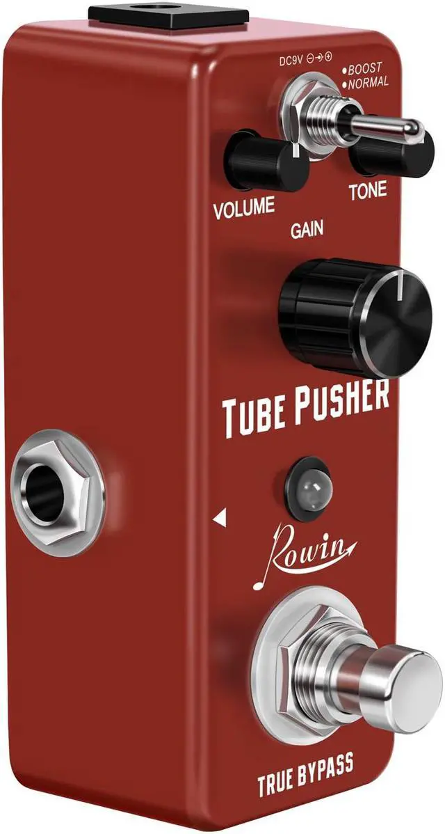 Alt view image 5 of 5 - Rowin LEF-328 Overdrive Guitar Pedal TUBE PUSHER Analog Guitar Classic with Tube-like Sound Mini Size True Bypass