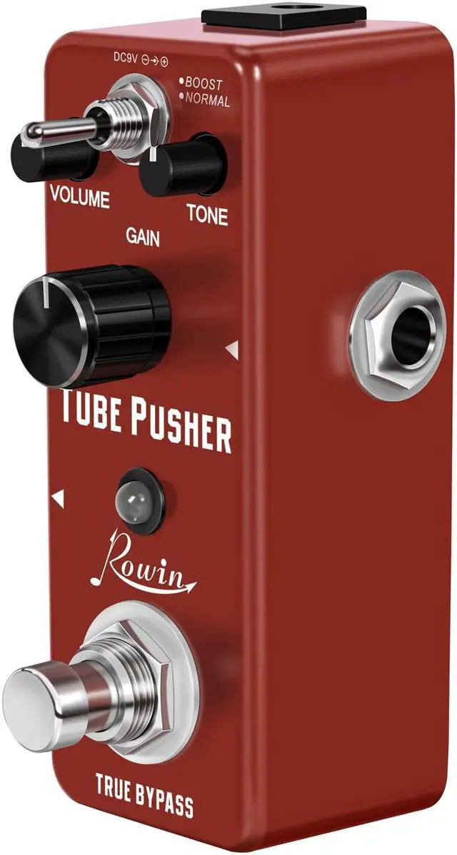 Alt view image 4 of 5 - Rowin LEF-328 Overdrive Guitar Pedal TUBE PUSHER Analog Guitar Classic with Tube-like Sound Mini Size True Bypass
