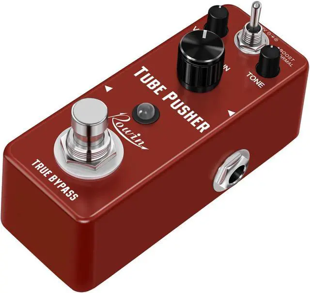 Alt view image 2 of 5 - Rowin LEF-328 Overdrive Guitar Pedal TUBE PUSHER Analog Guitar Classic with Tube-like Sound Mini Size True Bypass