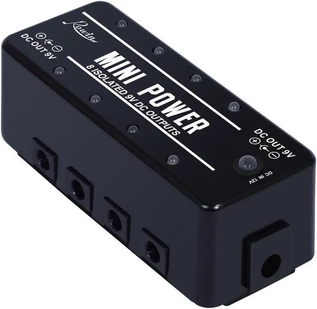Alt view image 5 of 6 - Rowin LEF-329 Mini Power Pedal Guitar Pedals Power Supply Multi Circuit Power 8 Isolated 9V Output With Short Circuit Protect True Bypass