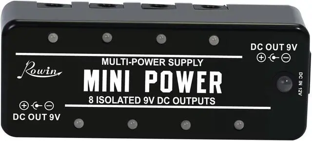 Alt view image 6 of 6 - Rowin LEF-329 Mini Power Pedal Guitar Pedals Power Supply Multi Circuit Power 8 Isolated 9V Output With Short Circuit Protect True Bypass