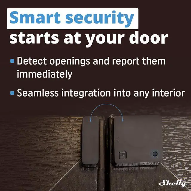 Alt view image 2 of 7 - Shelly Blu Door/Window | Bluetooth Operated Sensor | iOS & Android App | Compatible with Google Home & Alexa | Lux and Tilt Angle Measurement | Set Custom Activation Scenes | Home Automation | Black