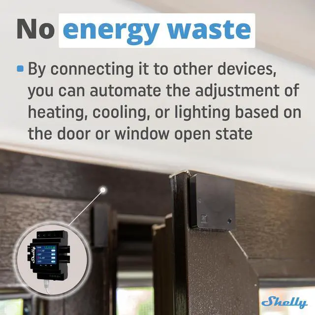Alt view image 5 of 7 - Shelly Blu Door/Window | Bluetooth Operated Sensor | iOS & Android App | Compatible with Google Home & Alexa | Lux and Tilt Angle Measurement | Set Custom Activation Scenes | Home Automation | Black