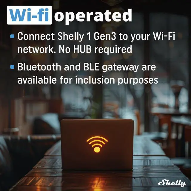 Alt view image 4 of 7 - Shelly 1 Gen3 | WiFi & Bluetooth Smart Relay Switch with Dry Contacts | 1-Channel 16A | Compatible with Google Home, Alexa & SmartThings | No Hub required | Home Automation