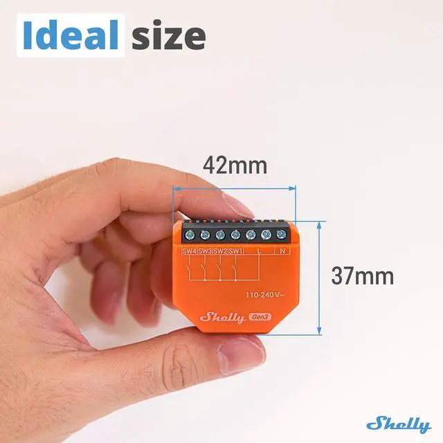 Alt view image 2 of 7 - Shelly i4 Gen3 | WiFi & Bluetooth Smart 4-digital inputs controller of Shelly Relays | Remote Control | Compatible with Google Home & Alexa | iOS & Android App | No Hub | Multi-Click | Home Automation