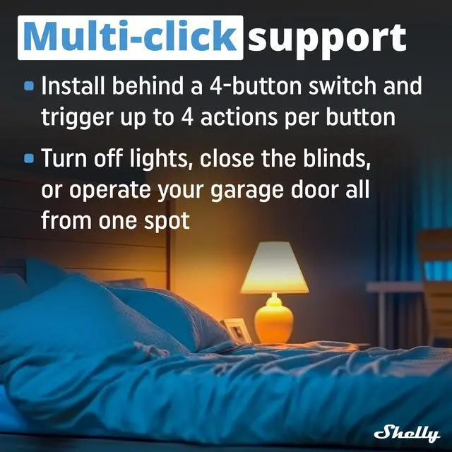 Alt view image 6 of 7 - Shelly i4 Gen3 | WiFi & Bluetooth Smart 4-digital inputs controller of Shelly Relays | Remote Control | Compatible with Google Home & Alexa | iOS & Android App | No Hub | Multi-Click | Home Automation