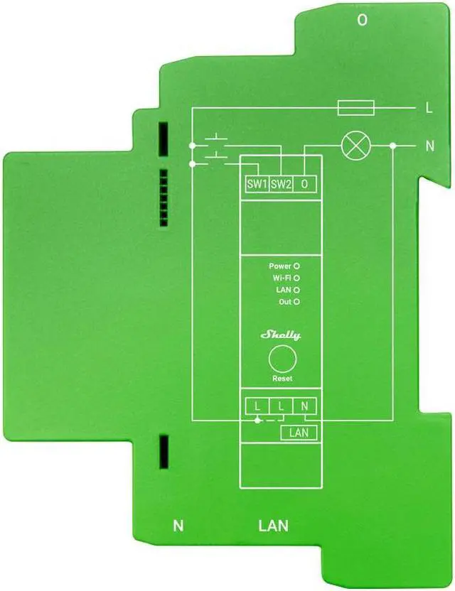 Alt view image 7 of 8 - Shelly Pro Dimmer 1PM | Wi-Fi, LAN & Bluetooth 1-Channel Smart Dimmer with Power Metering | Home Automation | DIN Rail | Compatible with Alexa & Google Home | iOS Android App (Pro Dimmer 1PM)