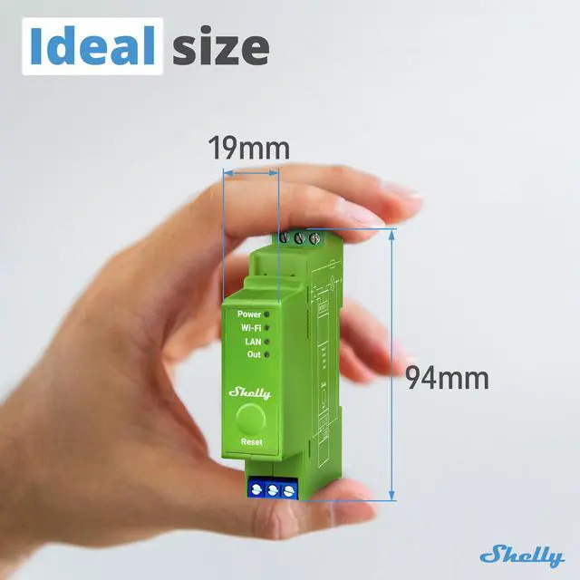 Alt view image 5 of 8 - Shelly Pro Dimmer 1PM | Wi-Fi, LAN & Bluetooth 1-Channel Smart Dimmer with Power Metering | Home Automation | DIN Rail | Compatible with Alexa & Google Home | iOS Android App (Pro Dimmer 1PM)