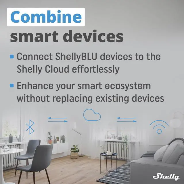 Alt view image 6 of 7 - Shelly BLU Gateway | Bluetooth WiFi Gateway in a USB-A dongle | WiFi Range Extender | Compatible with Google Home & Alexa | iOS & Android App | Wire-Free | Home Automation