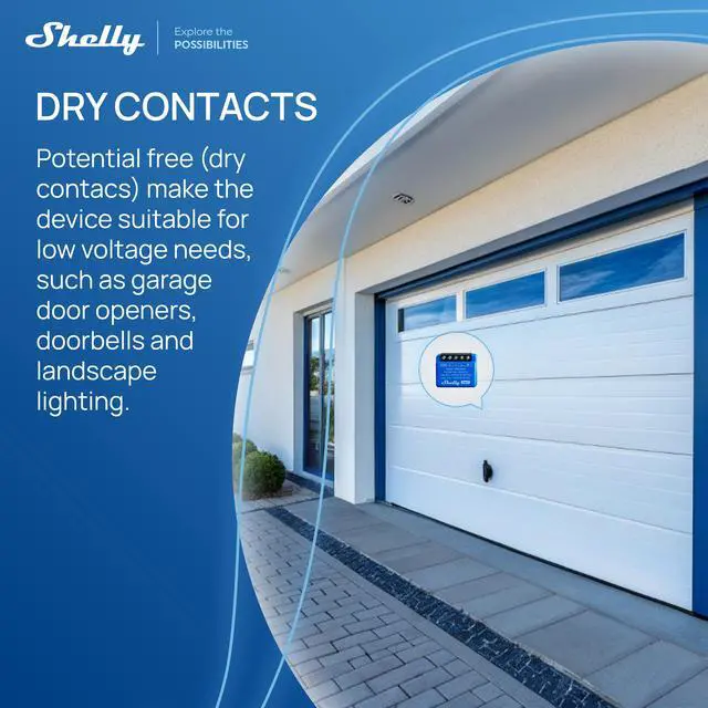 Alt view image 7 of 7 - Shelly 1 Mini Gen3 | Wi-Fi & Bluetooth Smart Relay Switch | 1 channel 8A | Compatible with Alexa & Google Home | Dry Contacts | No Hub Required