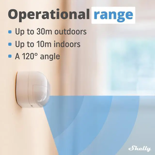 Alt view image 5 of 7 - Shelly Blu Motion | Bluetooth Motion & Lux Sensor | Compatible with Google Home & Alexa | iOS & Android App |  Up to 30 Ft. Range |  Long-Lasting Battery | Home Automation