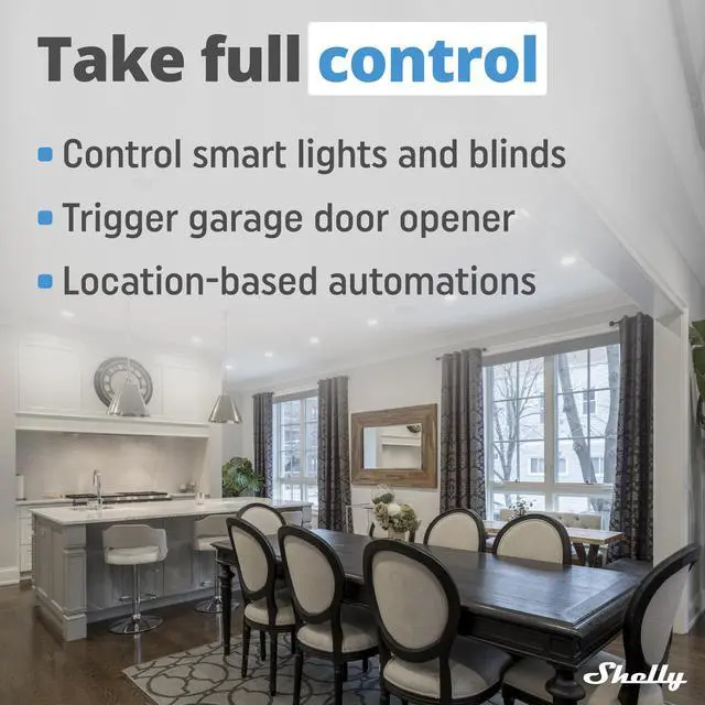 Alt view image 4 of 7 - Shelly Blu Button Tough | Bluetooth-Operated Multi-Click Action and Scenes Activation Button | Versatile Control | IP54 Waterproof | Broad Range | Home Automation |Mocha