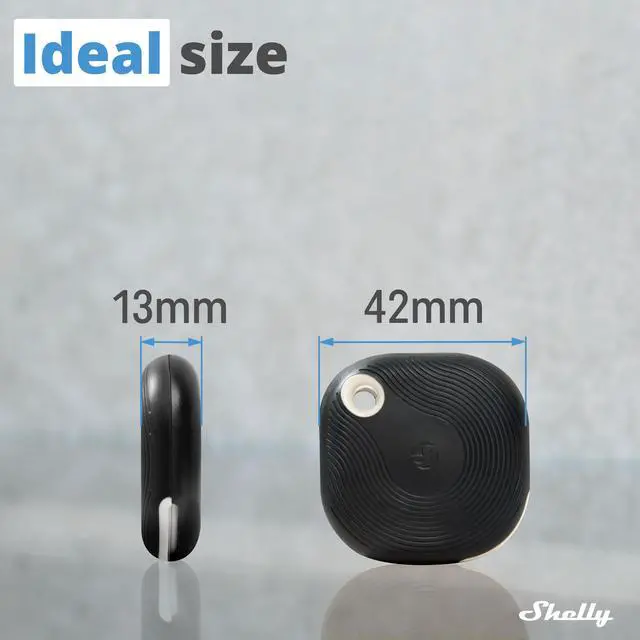 Alt view image 2 of 7 - Shelly Blu Button Tough | Bluetooth-Operated Multi-Click Action and Scenes Activation Button | Versatile Control | IP54 Waterproof | Broad Range | Home Automation | Black