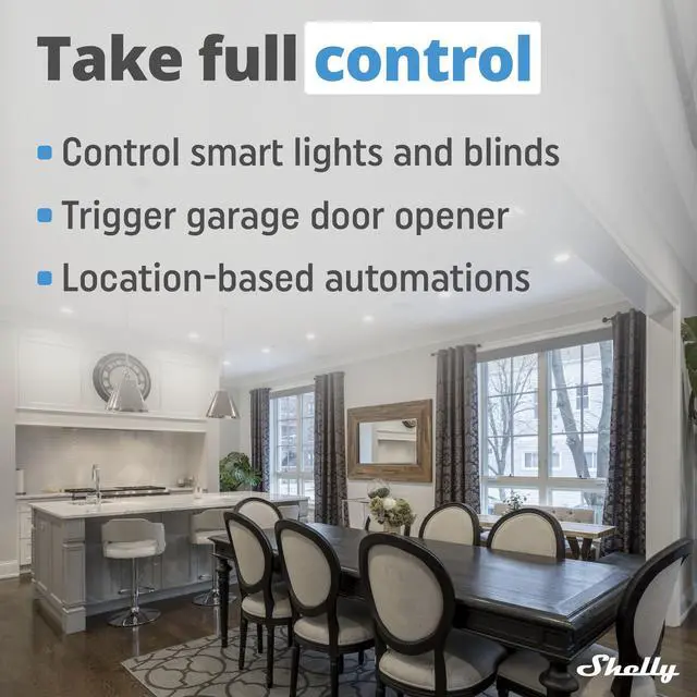 Alt view image 6 of 7 - Shelly Blu Button Tough | Bluetooth-Operated Multi-Click Action and Scenes Activation Button | Versatile Control | IP54 Waterproof | Broad Range | Home Automation | Black