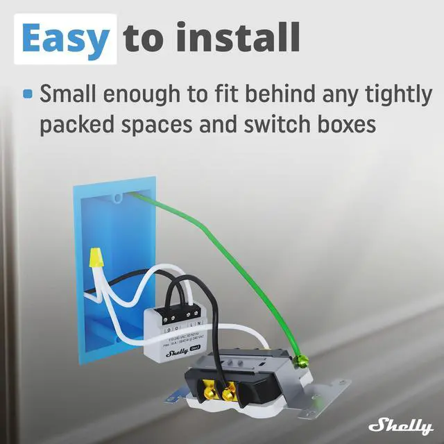 Alt view image 3 of 7 - Shelly PM Mini Gen3 | WiFi & Bluetooth Smart Energy Meter | 1 Channel 16 A | Compatible with Google Home & Alexa | iOS & Android App | No Hub Required | Smart Schedules | Home Automation