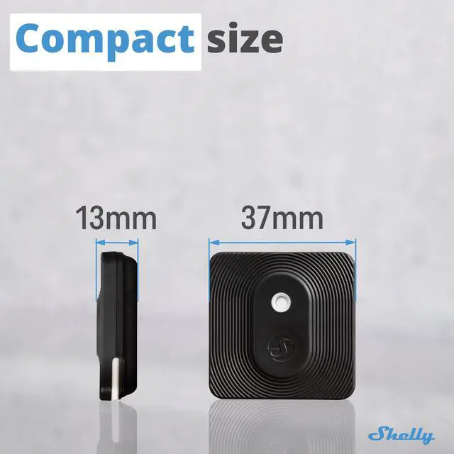 Alt view image 4 of 7 - Shelly Blu H&T | Bluetooth Smart Temperature & Humidity Sensor with Remote App Control & Monitoring | Splash and dust-proof | Smart Scenes | Notification Alerts | Free Data Storage Export | Black