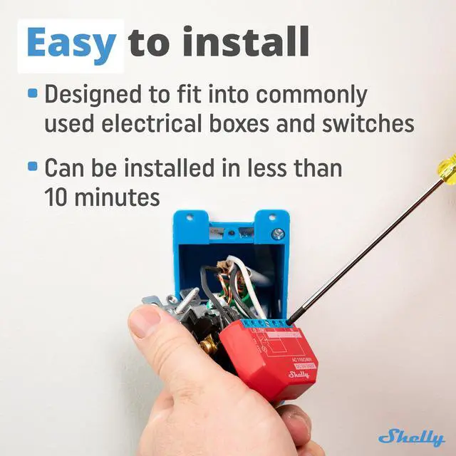 Alt view image 3 of 7 - Shelly Plus 1PM UL | Wi-Fi & Bluetooth operated smart relay switch | 1 channel 15A | Power Metering | Wireless Lighting Control | Google Home & Alexa Compatibility | iOS & Android App| Home Automation