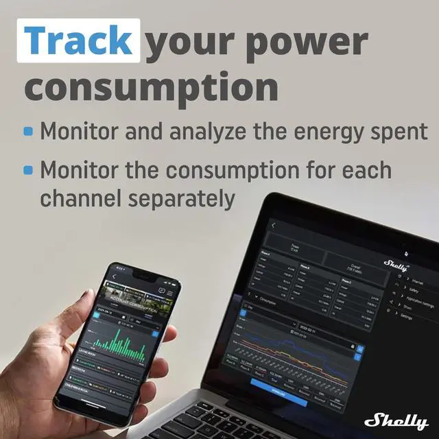 Alt view image 6 of 7 - Shelly Plus 2PM UL | WiFi & Bluetooth 2 Channels Smart Relay Switch | Power consumption supporting up to 10A per channel and 16A total current (18A peak) | Google Home & Alexa | iOS & Android App