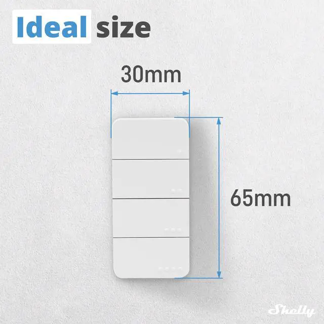 Alt view image 3 of 7 - Shelly BLU RC Button 4 | Smart four-button Bluetooth remote control interface | Scenes Activation | Magnetic Holder | Easy Control | Google Home & Alexa Compatibility | Home Automation