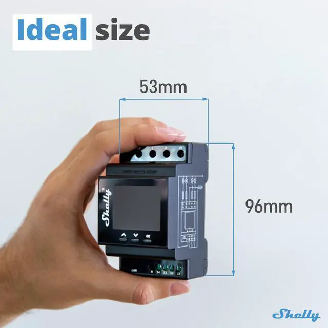 Alt view image 3 of 7 - Shelly Pro 4PM | Wi-Fi & LAN, 4-Channel Smart Relay | up to 40A | Power Metering | Compatible with Google Home & Alexa | iOS & Android App | Home Automation