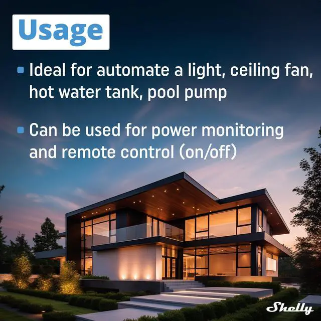 Alt view image 6 of 6 - Shelly Wave 1PM US LR UL | Z-Wave Long Range Smart Switch Relay, 1-Channel 15A with Power Metering | Compatible with iOS & Android App | Home Automation