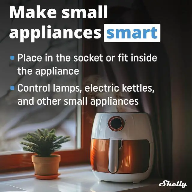 Alt view image 3 of 7 - Shelly Wave 1 Mini US LR | Z-Wave Long Range Smart Switch | 8 A | Potential-Free Contacts | Smart Scenes | Home Automation