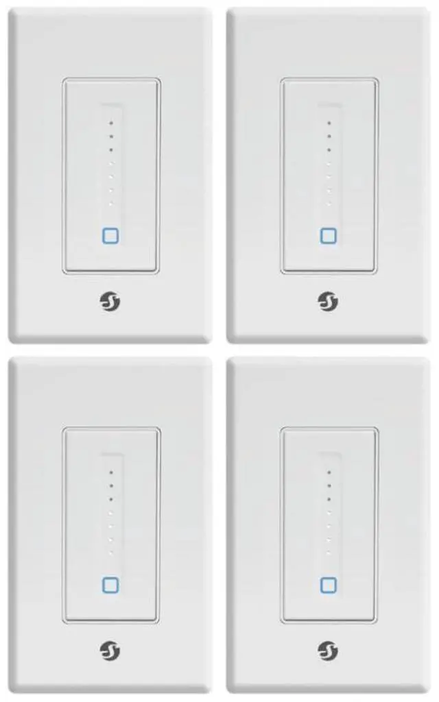Main image of Shelly Plus Wall Dimmer | UL Certified | Next-Generation Wi-Fi & Bluetooth Smart Wall Dimmer | Compatible with Google Home & Alexa | Dimmable Lights | Home Automation 4-pack