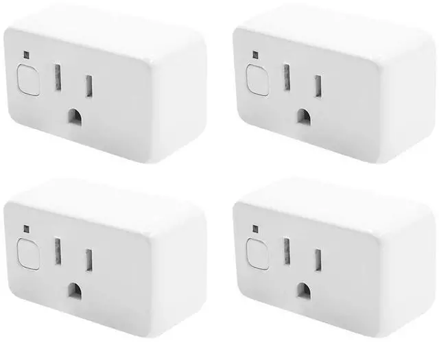 Main image of Shelly Plug US Gen4 (White) Smart Home Plug | Wi-Fi, Bluetooth & ZigBee Plug | Matter & Apple HomeKit | 1800W | Energy Monitoring & Light Sensor- 4 pack