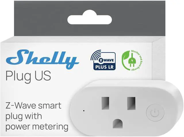 Main image of Shelly Wave Plug US LR Z-Wave Smart Plug, 15A/1800W, Power Metering, Z-Wave Long Range, SmartStart, S2 Security, White