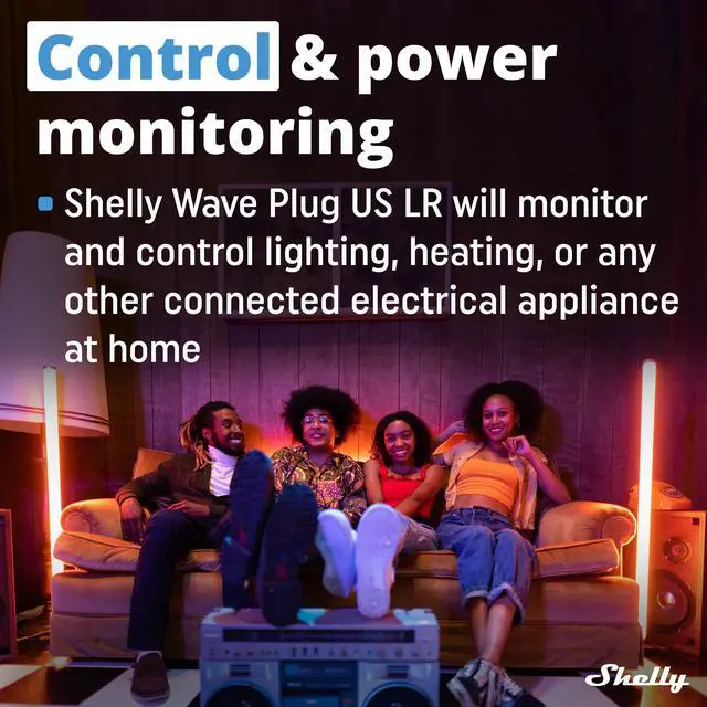 Alt view image 6 of 7 - Shelly Wave Plug US LR Z-Wave Smart Plug, 15A/1800W, Power Metering, Z-Wave Long Range, SmartStart, S2 Security, White
