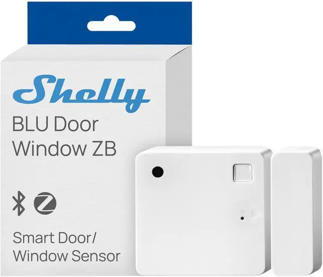 Main image of Shelly BLU Door/Window ZB Smart Door & Window Sensor with Bluetooth 5.0, Zigbee 3.0, Tilt & Light Detection- White