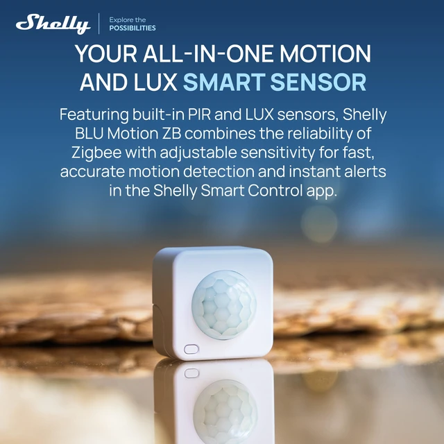 Alt view image 5 of 7 - Shelly - Smart Home Motion Control Kit with Plug US Gen4, BLU Motion ZB & BLU Button Tough 1 ZB - White/Ivory