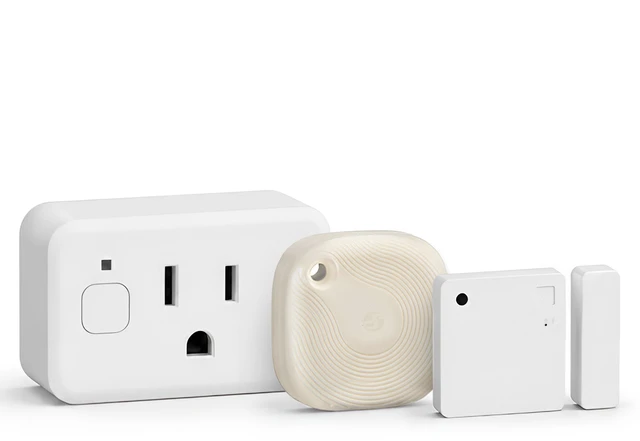 Main image of Shelly Smart Home Security Bundle Plug US Gen4, BLU Button Tough 1 ZB & BLU Door/Window ZB Smart Plug, Wireless Button & Door Sensor with Energy Monitoring and Automation