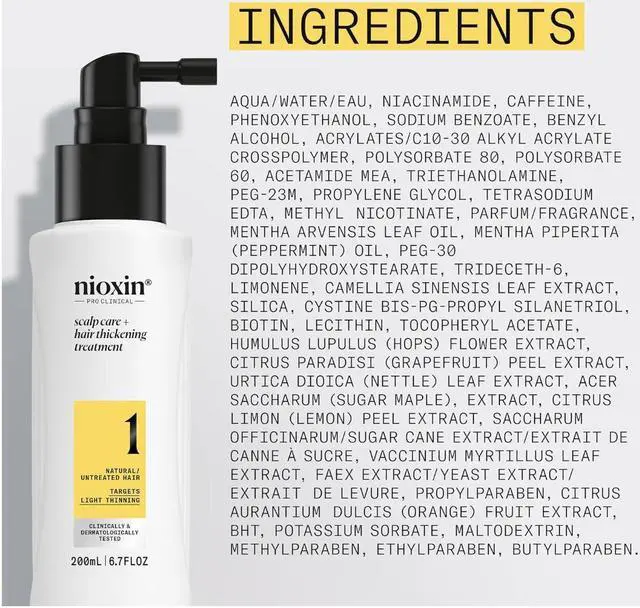 Alt view image 4 of 4 - Nioxin System 1 Scalp & Hair Treatment, Natural Hair with Light Thinning, 6.76 oz